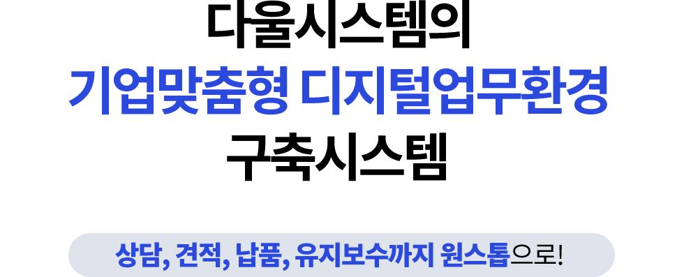 다울시스템의 기업맞춤형 디지털업무환경 구축시스템